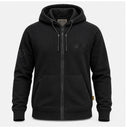 Manx Iron Vintage Black Riding Hoodie Black Zip