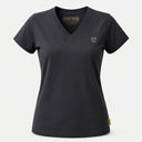 Manx Iron Ladies V Neck Charcoal Grey Forge Tee Shirt