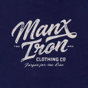 Manx Iron Dk Blue Forged For The Ride Hoodie