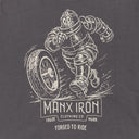 Manx Iron Man & Wheel Dk Grey Tee Shirt